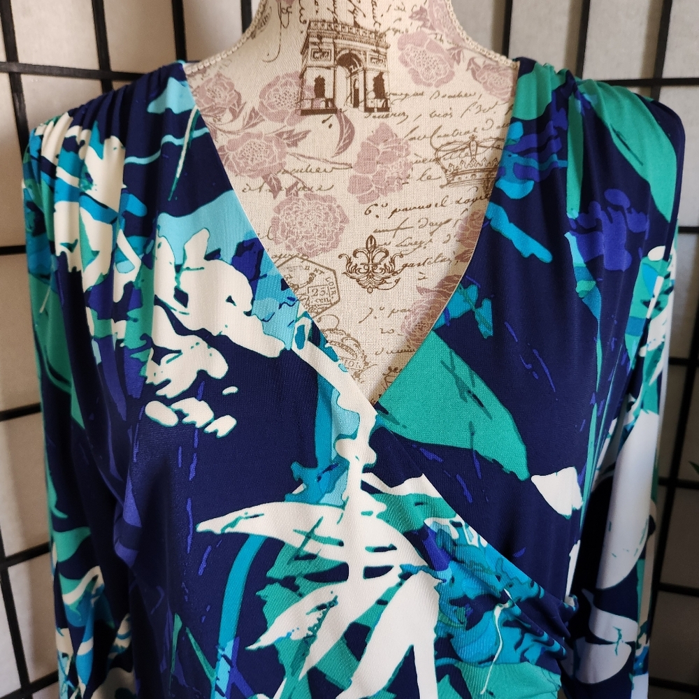 ❤️FINAL PRICE❤️ Sangria Dress Blue/Green/White Size 14